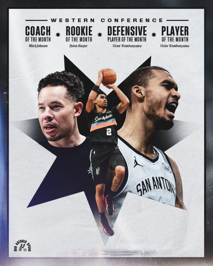 yl7703永利-马刺横扫月最佳所有荣誉！文班亚马：这太棒了 让我们继续前进！